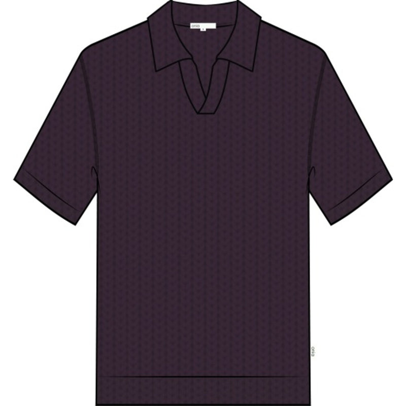 Onia - Mens Silk Linen Short Sleeve Johnny Polo