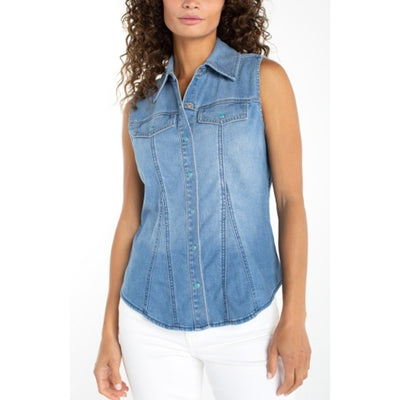Liverpool Los Angeles - Womens Sleeveless Slim Shirt