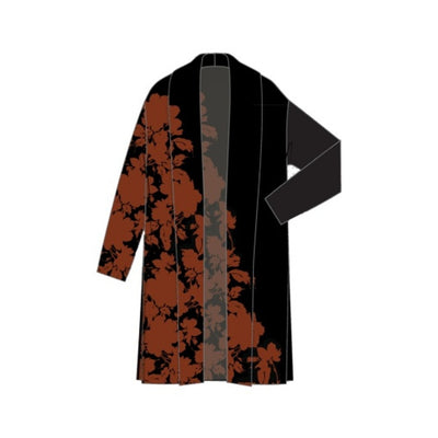 Liverpool Los Angeles - Womens Long Slv Open Front Shawl Sweater Coat