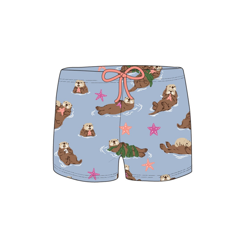 Little Blue House - Happy Otters Womens Sleep Shorts