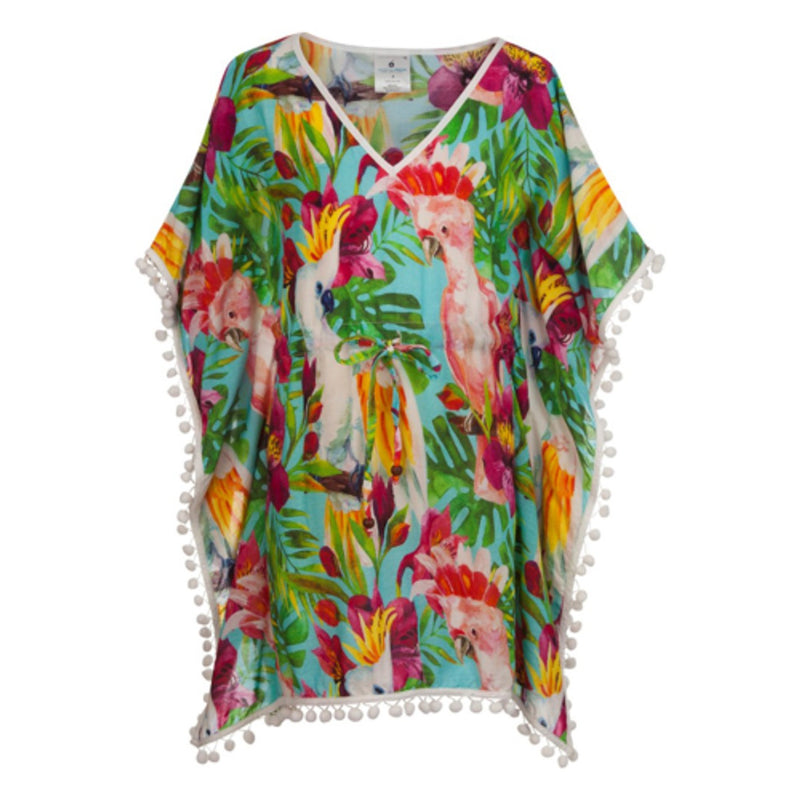 Snapper Rock - Girls Tropical Birds Batwing Kaftan