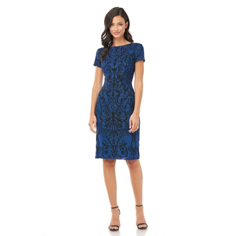 JS Collections - Womens Corded Embroidered Ss Dress