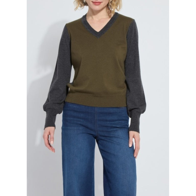Lysse - Womens Corinne Washable 100% Merino Wool V-Neck Sweater