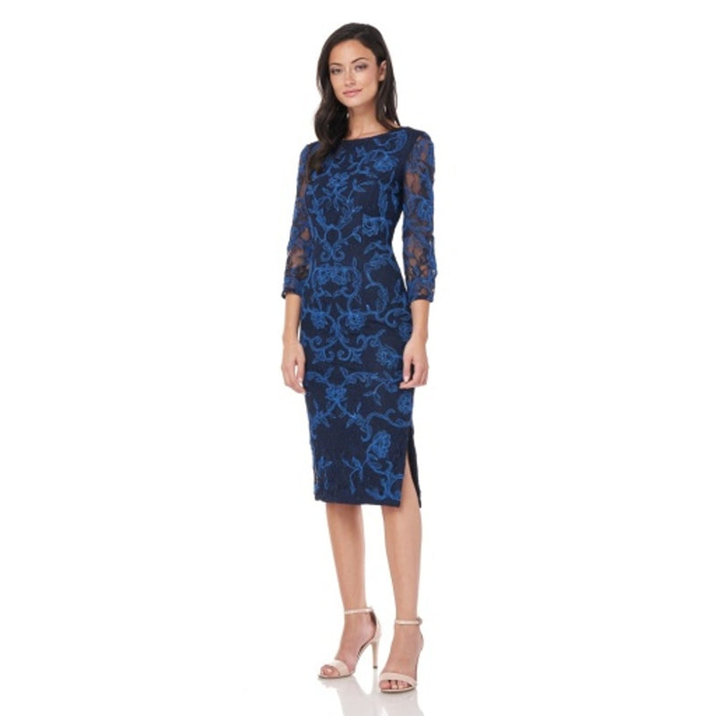 JS Collections - Womens Soutache 3/4 Sleeve Dress