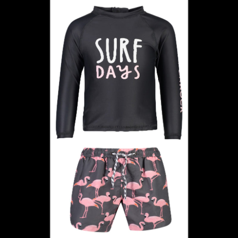 Snapper Rock - Baby Flamingo Surf Baby Short Sleeve Set