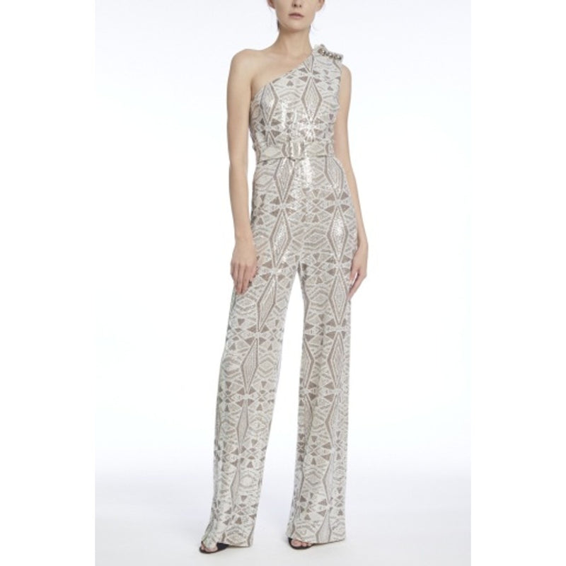 Badgley Mischka - Womens Print Seq Jumpsuit