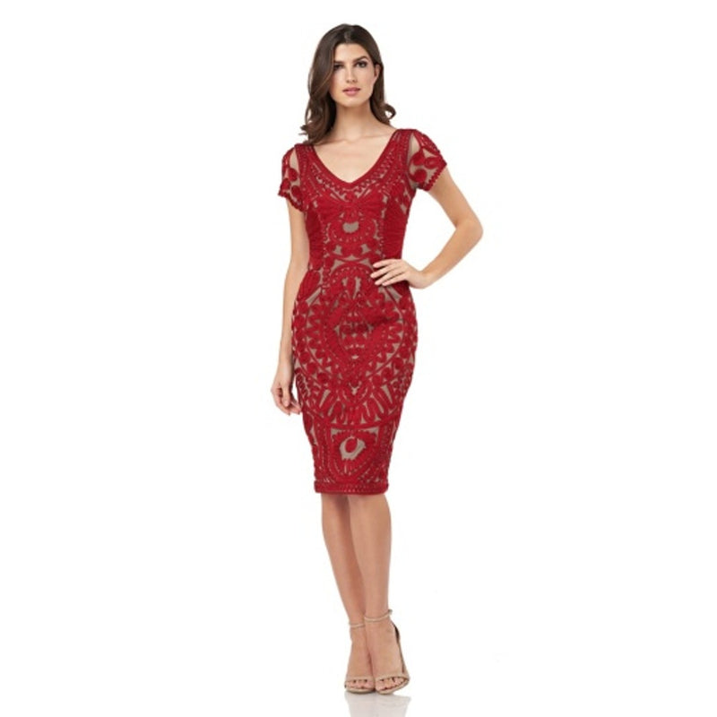 JS Collections - Womens Ss Soutache Emb Cocktail