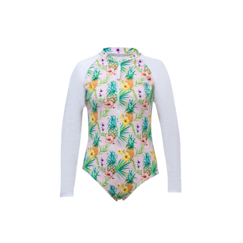 Snapper Rock - Girls Tropicana Long Sleeve Surf Suit