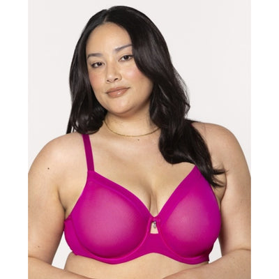 Ariela - Womens Sheer Mesh Full Coverage Unlined Underwire Bra - Glamberry