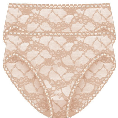 Natori - Womens Bliss Allure One Size Lace French Cut 2 Pack