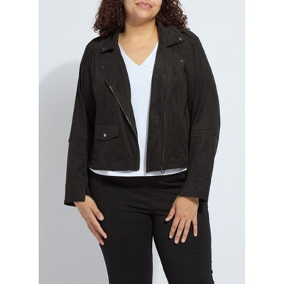 Lysse - Womens Amelia Moto Vegan Suede Jacket Curvy