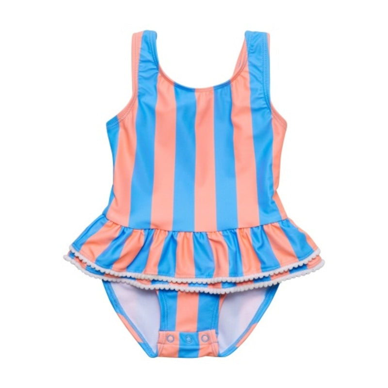 Snapper Rock - Girls Coral Cabana Skirt Swimsuit