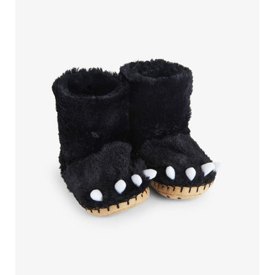 Little Blue House - Black Bear Paws Kids Slippers