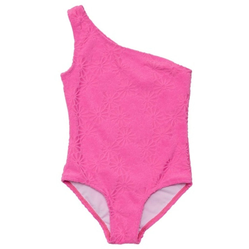 Snapper Rock - Girls Bubblegum Bloom One Shoulder Swimsuit