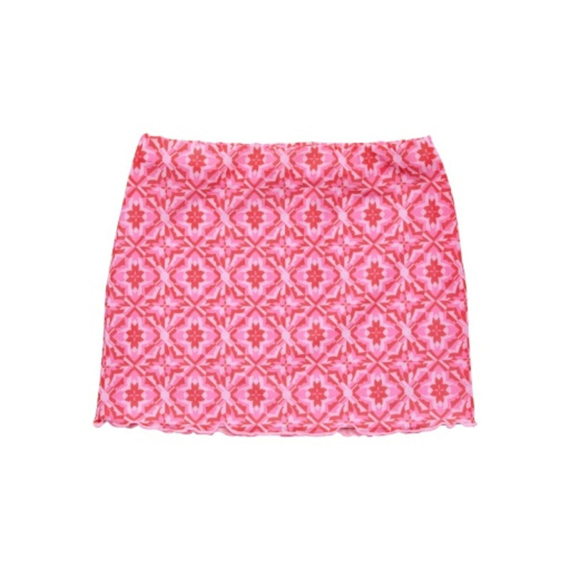 Snapper Rock - Girls Pink Pop Geo Teen Mini Skirt