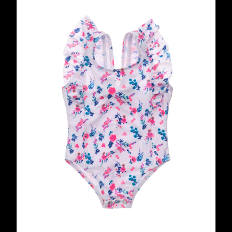Snapper Rock - Girls Pretty Petals Ruffle Shoulder Swimsuit