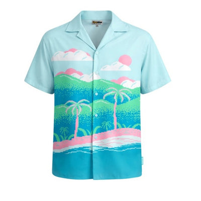 Tipsy Elves - Mens 8-Bit Paradise Cabana Shirt