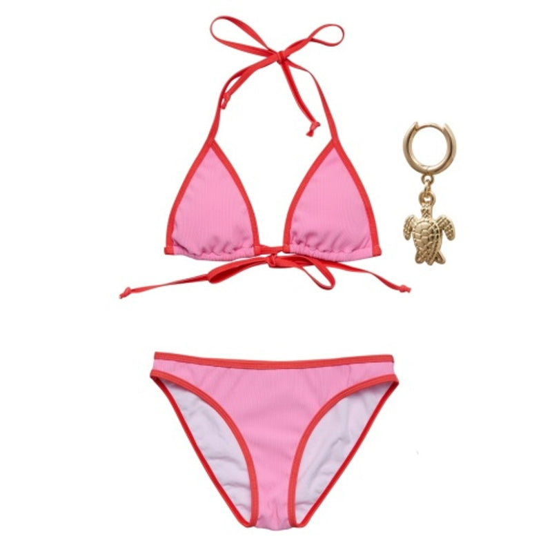 Snapper Rock - Girls Pink Pop Teen Triangle Bikini
