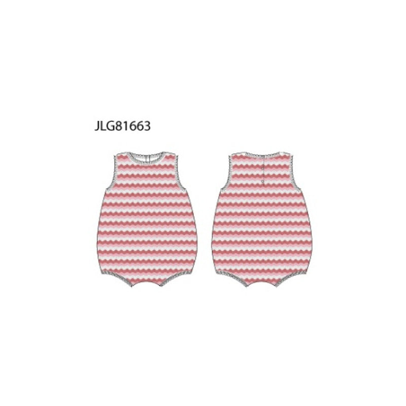 Janie and Jack - Baby G S Pink Wavy Stripe Bubble Smr0