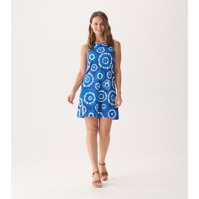 Little Blue House - Unisex Tank Dress Painted Mandala