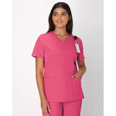 Hanes - Womens Comfort Fit Scrubs Women's Rib Back Scrub Top