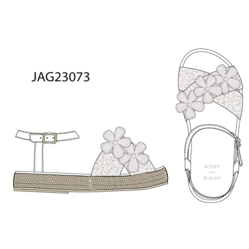 Janie and Jack - Kids G Wht Flwr Espadrille Sandal Sm0sb1