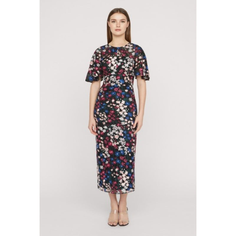 JS Collections - Womens Ursala Flutter Sleeve Gown