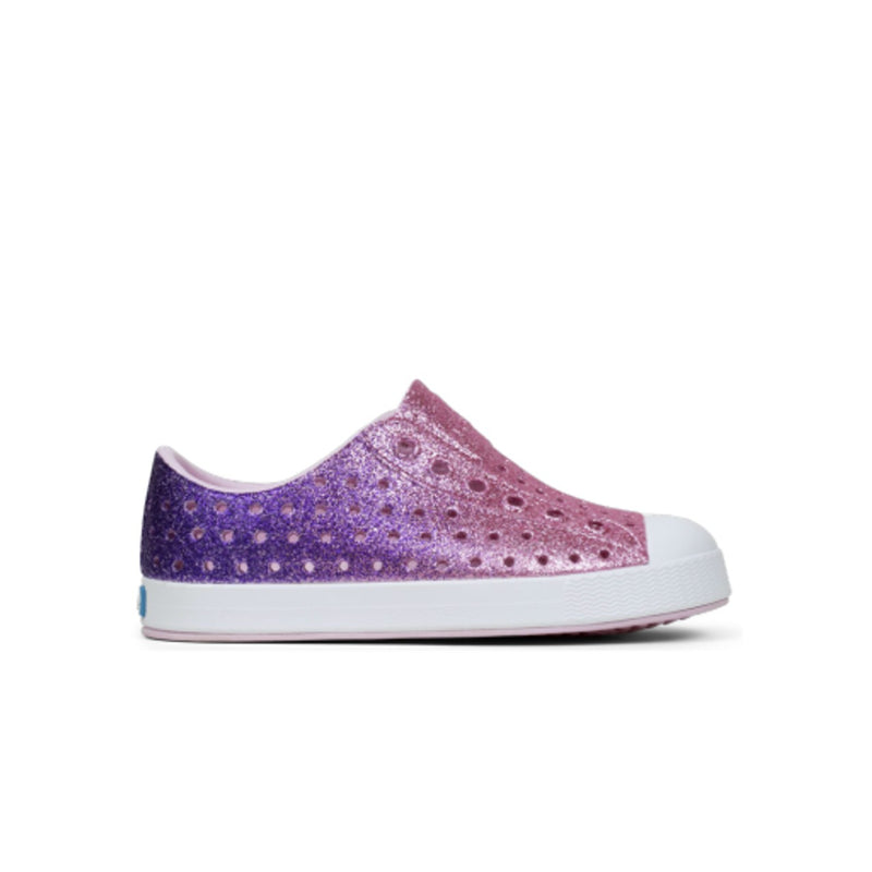 Native Shoes - Unisex Jefferson Bio-Bling Kids - Parachute Glamour Bling/ Shell White