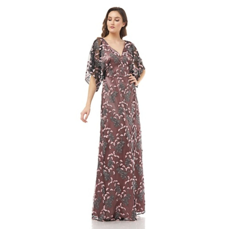 JS Collections - Womens Embroidered Kimono Slv Midi