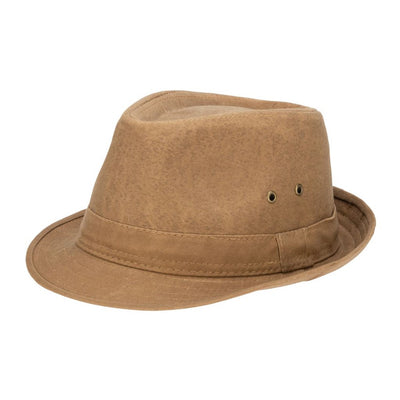 San Diego Hat Company - Cut & Sew Waxed Cotton Stingy Brim Fedora