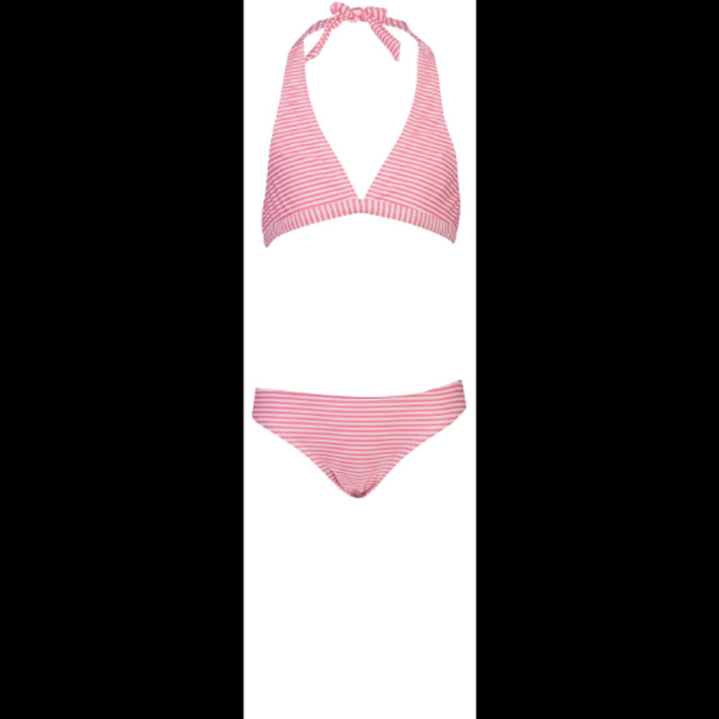 Snapper Rock - Girls Red & White Stripe Classic Bikini