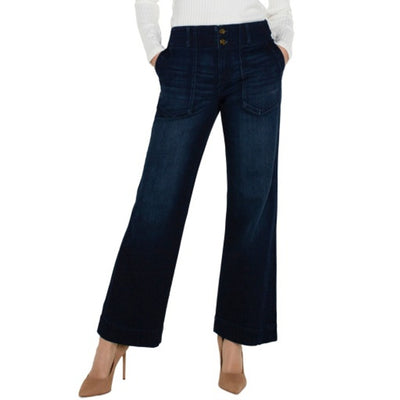Liverpool Los Angeles - Womens Patch Pocket Wide Leg 29" Ins