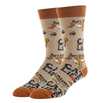 Oooh Yeah - Mens Crew Socks Cat Life