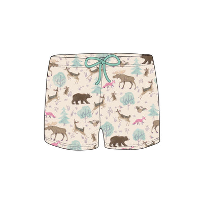 Little Blue House - Forest Creatures Womens Sleep Shorts