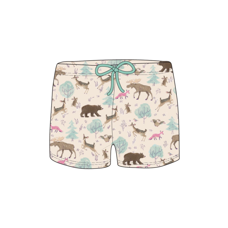 Little Blue House - Forest Creatures Womens Sleep Shorts