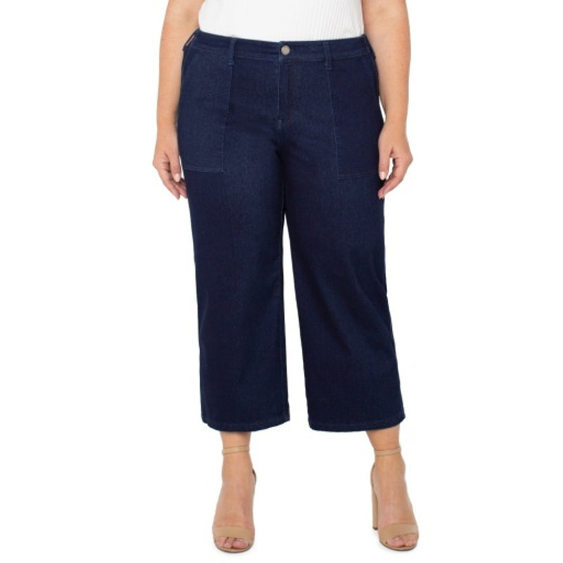 Liverpool Los Angeles - Womens Wide Leg Cargo with Elastic Bk Wb