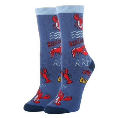 Oooh Yeah - Womens Red Lobstah-Womens Crew Socks