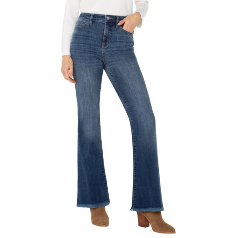 Liverpool Los Angeles - Womens Hannah Hr Flare with Fray Hem 32" Ins