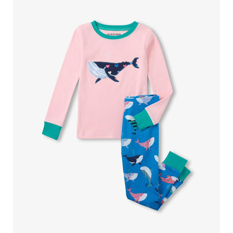 Little Blue House - Fun Whales Kids Pajama Set