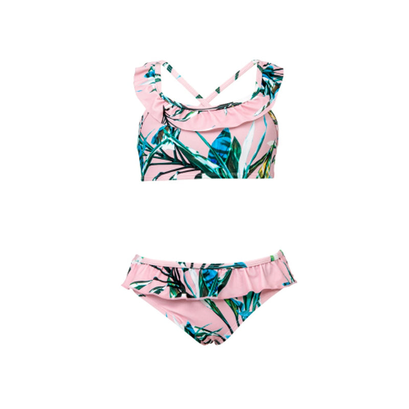 Snapper Rock - Girls Royal Palm Sports Ruffle Bikini