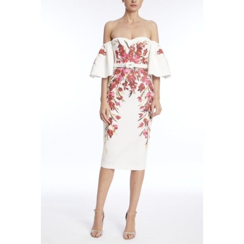 Badgley Mischka - Womens Print Scuba Strpls