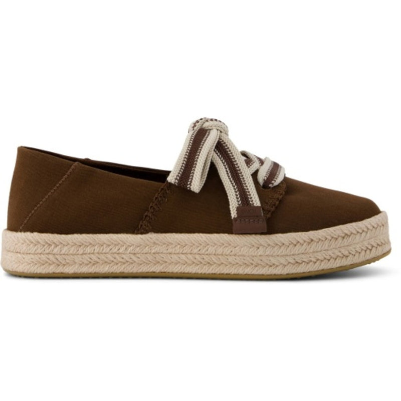 TOMS - Womens Carolina Lace Up - Hot Cocoa Brushed Twill/Deco Stitch
