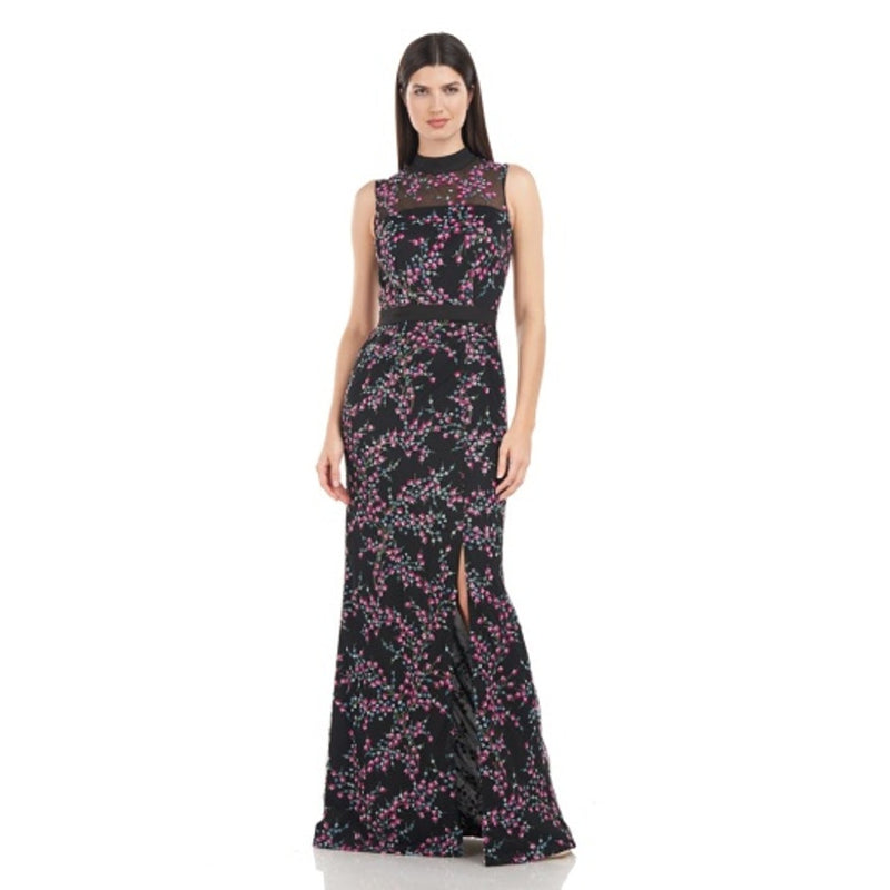 JS Collections - Womens Malia Mock Neck Mermaid Gown