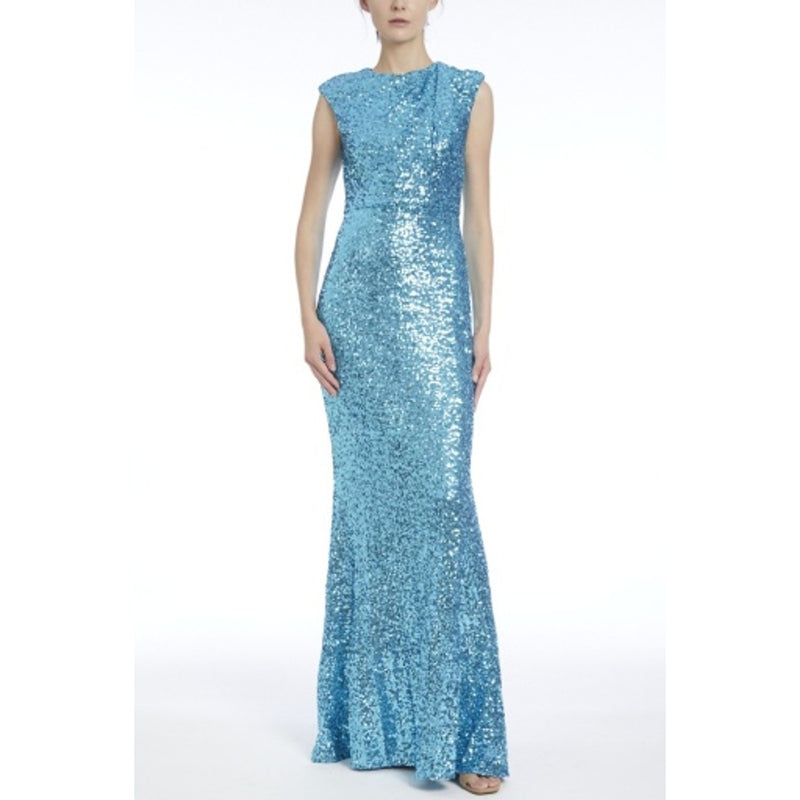 Badgley Mischka - Womens Sqn Pleat Gown
