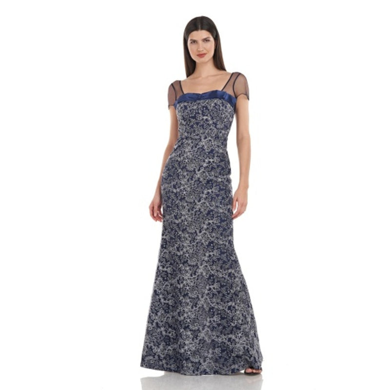 JS Collections - Womens Destiny Bow Mermaid Gown