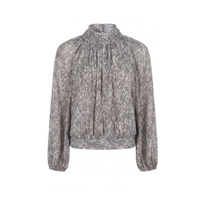 Liverpool Los Angeles - Womens Long Slv Shirred Mockneck Woven Top