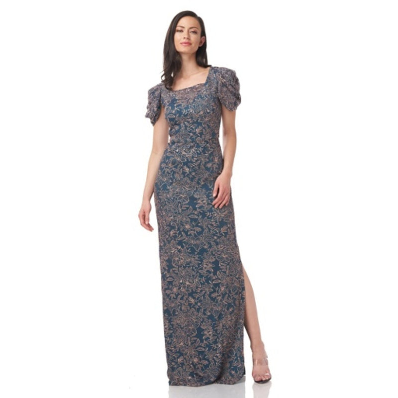 JS Collections - Womens Tinsley Draped Sleeve Gown