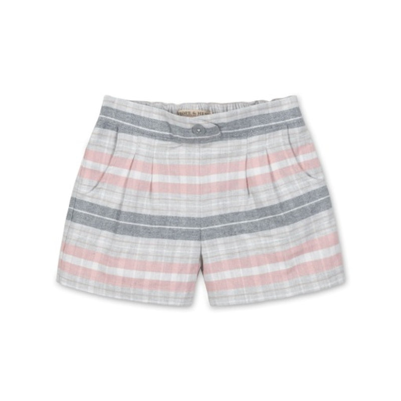 Hope & Henry - Girls Pleated Organic Flannel Short