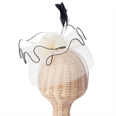 San Diego Hat Company - Poly Mesh Fascinator with Pearl