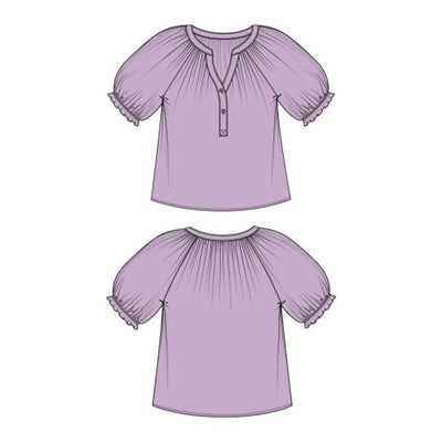 Liverpool Los Angeles - Womens Short Sleeve Half Placket Woven Blouse